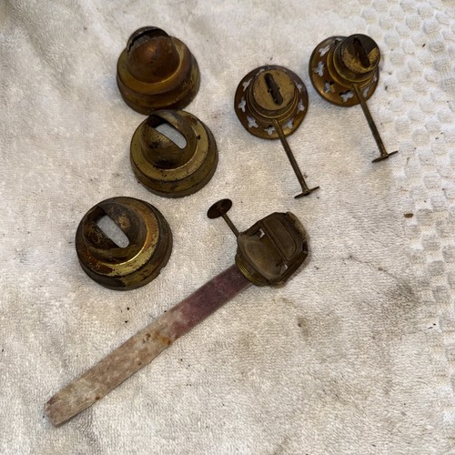 Vintage brass oil lamp parts - vintage,
