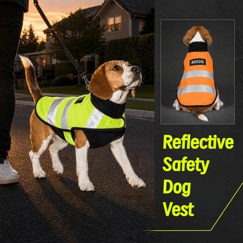 Reflective dog safety - safety, vest