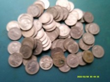 JOB LOT OF 100 QUEEN ELIZABETH II  SIXPENCES  COINS. 1953 - 1967.FINE.