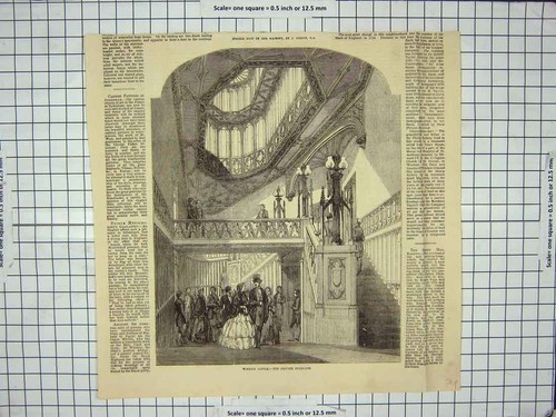 Original old antique print - antique,
