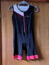 Decathlon Aptonia Women's  Triathlon Suit Large Black/white/pink