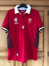 Mens Wales Rugby Union Long Sleeve Jersey 2023 Macron M Excellent Condition