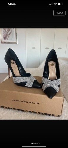 Ladies black crystal river - crystal,