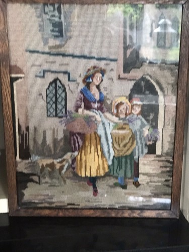 Antique needlepoint woolwork
