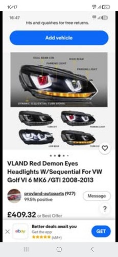 Golf mk6 vland headlights - mk6,