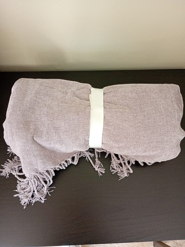 Bnwt grey throw blanket - m&s,