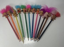 X12 Vintage Mini WEETOS TROLLS PENCIL TOPPERS 1.75" PVC Figures 90s GOOD USED