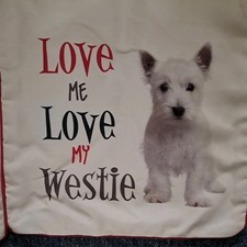  funny west highland terrier  dog westie cushion cover new