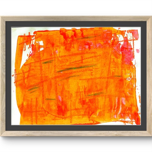 Abstract design modern orange - modern,
