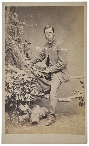 Cdv handsome man holding - handsome,