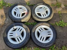 GENUINE VAUXHALL NOVA SR SRI GTE GSI SET OF ALLOY WHEELS, CENTRE CAPS, AND TYRES