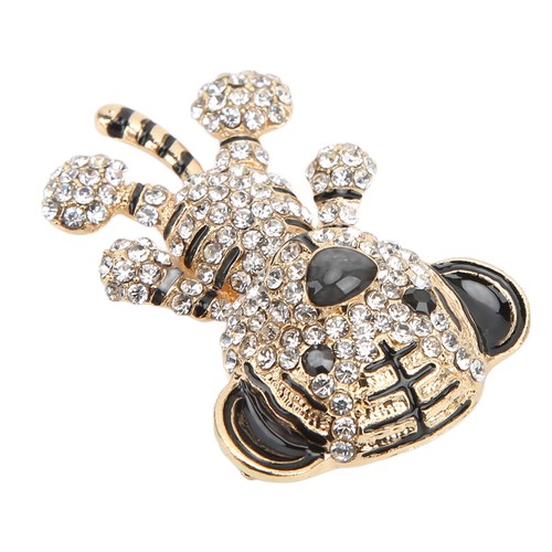 Gold rhinestone brooch cute - gold,