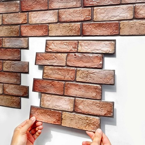 10x tile brick wall sticker - 3d,