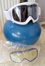 Ski Snowboard Snow Except Goggles Double Lens Antifog White + Bag