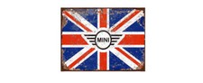 MINI FLAG Retro Metal wall sign BATHROOM  GARAGE Gift KITCHEN A5 A4