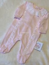 Baby Girls Pink/White Babygrow