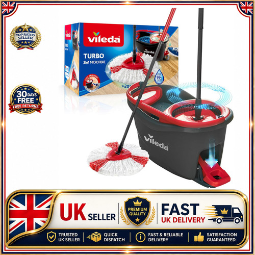 Vileda turbo 2in1 spin mop - spin, &