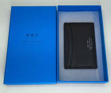 Smythson of Bond St black leather travel credit identity card holder new & boxed