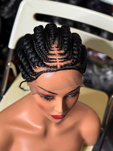 Short black braided full - black,