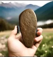 Natural Brown Stone Paperweight Slab Shaped