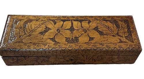 Antique pyrography glove - antique,