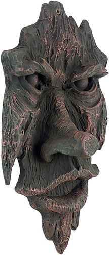 Green man tree face wall - green,