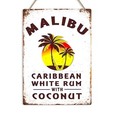 Malibu Metal Sign Man Cave