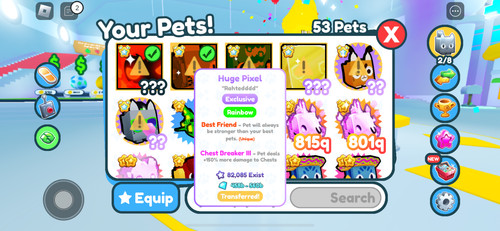 Pet simulator huge pets - x,