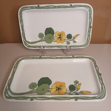 2 x Thomas Germany Nasturtium Rectangular Platters / Plates
