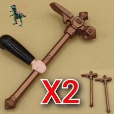 Playmobil X2 large hammer - medieval war weapon - dwarves - barbarians - Vikings