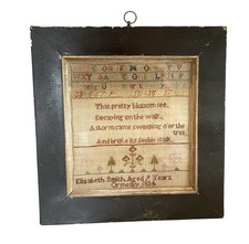 William IV Needlework Sampler, Elizabeth Smith, Aged 9, Ormesby Yorkshire 1834