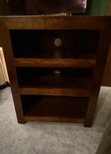 Hifi cabinet, dark solid wood, good condition, H 75 cm H, W 60 cm W, depth 47 cm
