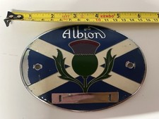Vintage Albion Bus Or Truck Radiator Emblem Enamel On Cast Steel