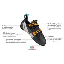 SCARPA Booster Vegan Rock Climbing Shoes - Black/Orange