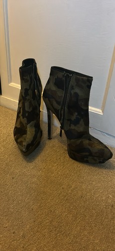 Camo leather carvela - camo, boots