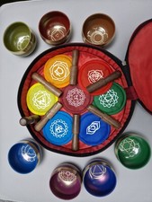 Colorful tibetan yoga bowls - yoga,