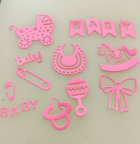 Pink baby scrapbooking - scrapbooking, die
