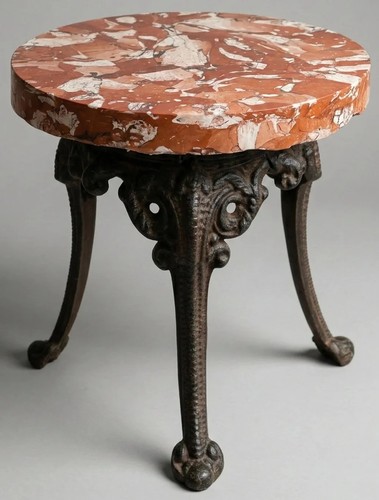 Terracotta marblised top round - marblised,