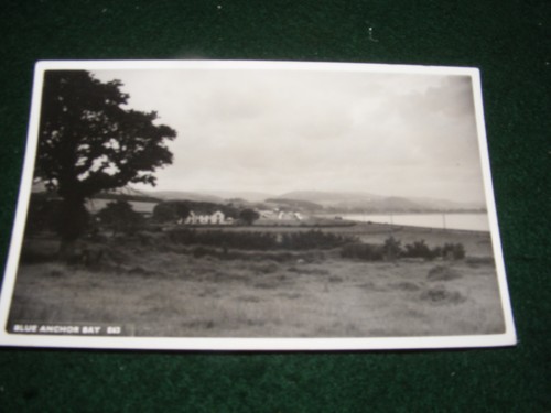 Vintage postcard blue anchor - vintage,