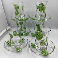 Turkish tea glass and saucer