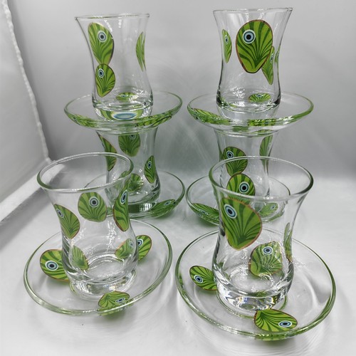 Turkish tea glass and - , saucer