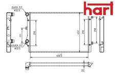 COOLANT RADIATOR 610 659 HART I