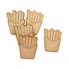 Fries Box MDF Craft Shapes DIY Decor Wooden Ornaments Blanks