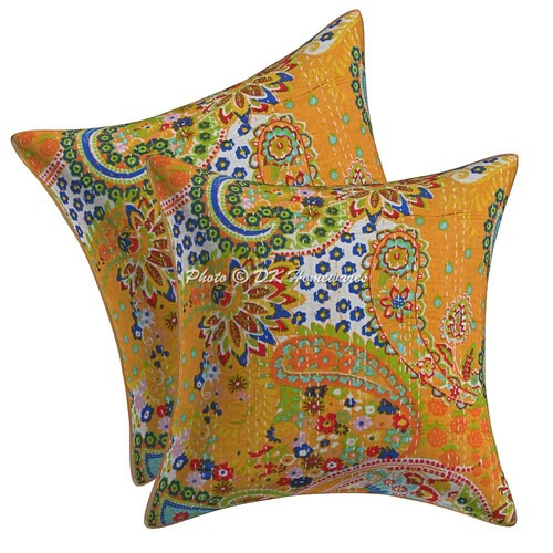 Bohemian cotton throw pillow - cotton,