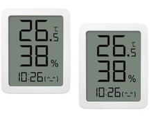 Indoor Thermometer Hygrometer HD Large Screen Max/Min Record & time Homidy 2pack