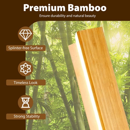Bamboo floor lamp - bamboo, dimmable