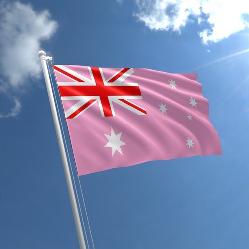 Australia pink flag - australia, 5ftx3ft