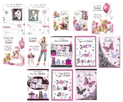 Special sister birthday card - birthday,