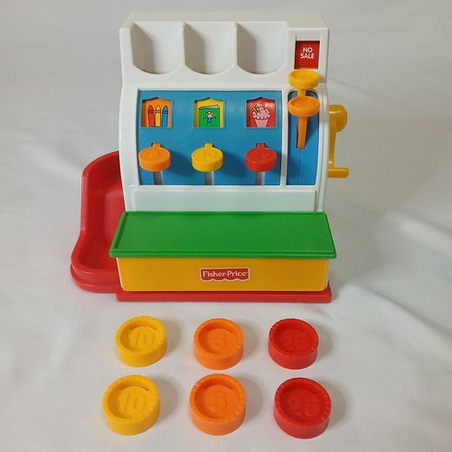 Vintage 1994 fisher price cash - vintage, fisher-price