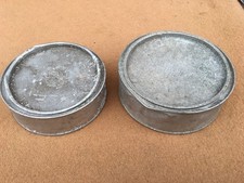 Vintage pair of Aluminium Bait/maggot tins,